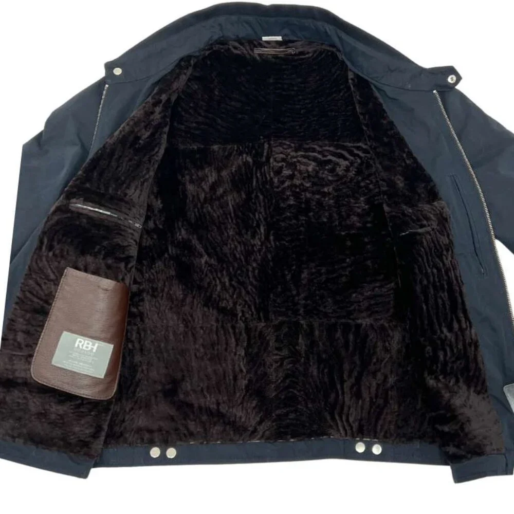Ricardo BH Men's Navy Bomber Jacket | Size Large - Picture 3 of 4